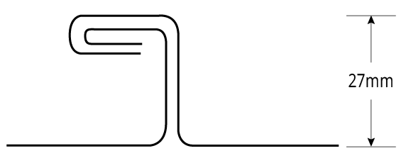 GRANDEUR™ NON-CYCLONIC Profile Cross Section –  Single Seam