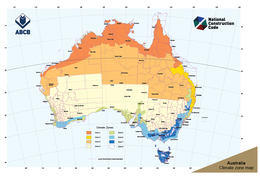 Australian Climate Zone Map - Figure F CM CZ 001